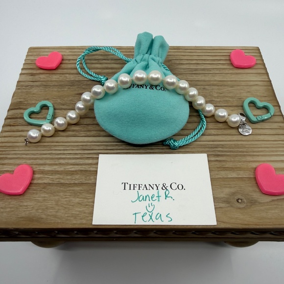 INCREDIBLY RARE Tiffany & Co. Ziegfeld 9-10mm Pearl Bracelet Silver 7.75